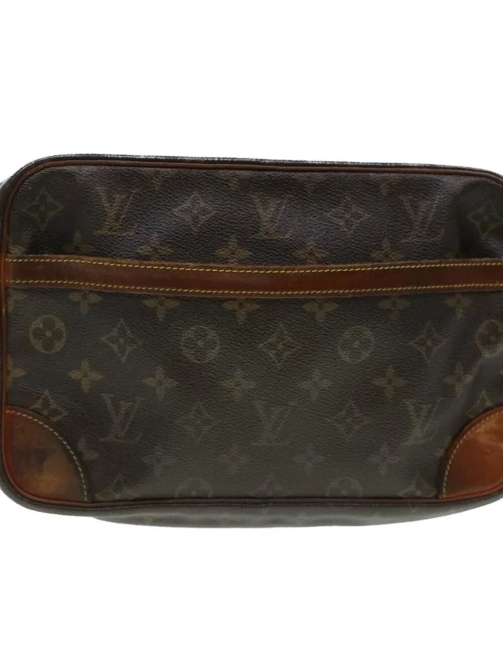 LOUIS VUITTON Monogram Compiegne 28 Clutch Bag M51845 LV Auth 44405